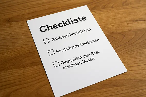 Checkliste: Fenster vorbereiten für die Reinigung – Glashelden24